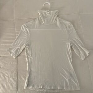 Cream Turtleneck Top